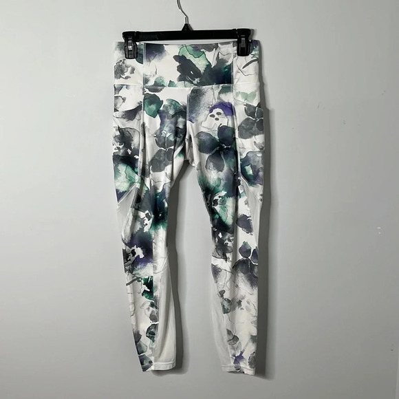 Athleta Mudra Floral Watercolor Mesh 7/8 Leggings - Picture 2 of 9
